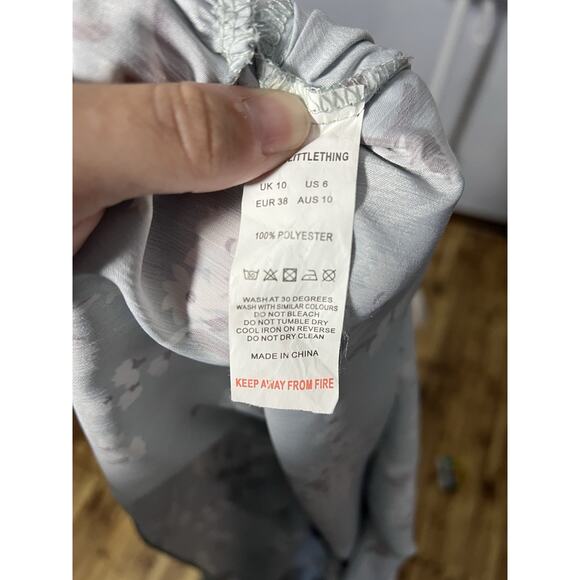 Pretty Little Thing Off the Shoulder Dress Summer Frills Maxi Size US 6 Womens - Picture 10 of 10